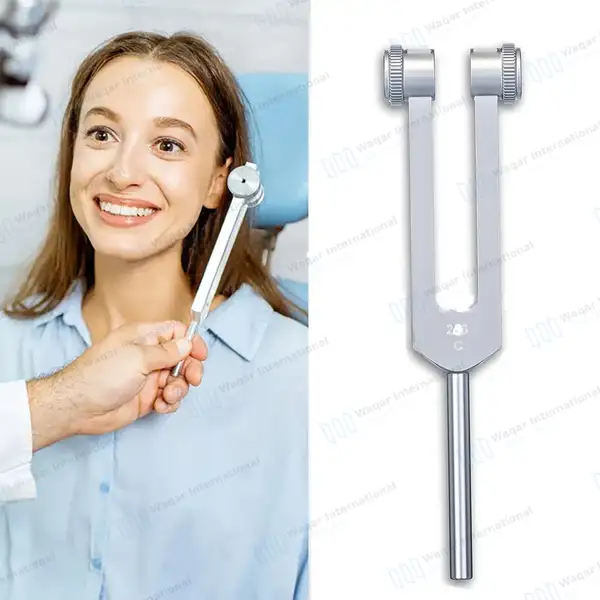 3 Pcs Reflex Taylor Percussion Hammer Penlight Tuning Fork Diagnostic Set - surgical instruments manufactured by Waqar International, Sialkot - view 7