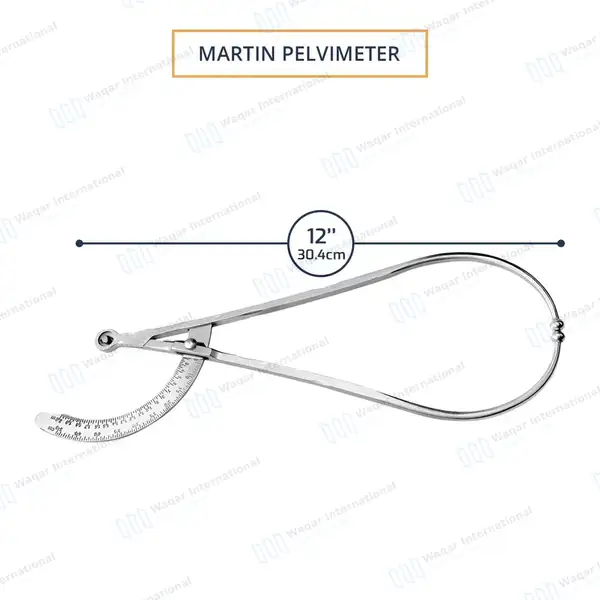 Martin Pelvimeter Graduated in CM and Inches - surgical instruments manufactured by Waqar International, Sialkot - view 3