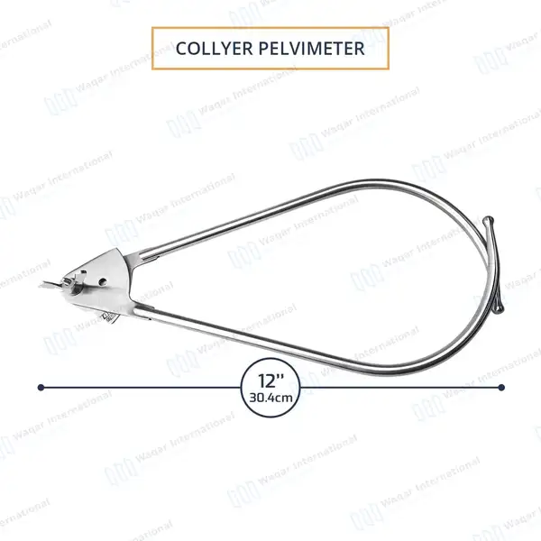 Collyer Pelvimeter 12″ Graduated in CM & Inches - surgical instruments manufactured by Waqar International, Sialkot - view 2