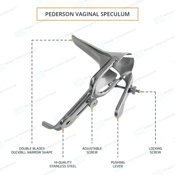 4 Pcs Pederson Vaginal Speculum Set Small, Medium, Large & X-Large - surgical instruments manufactured by Waqar International, Sialkot - view 3