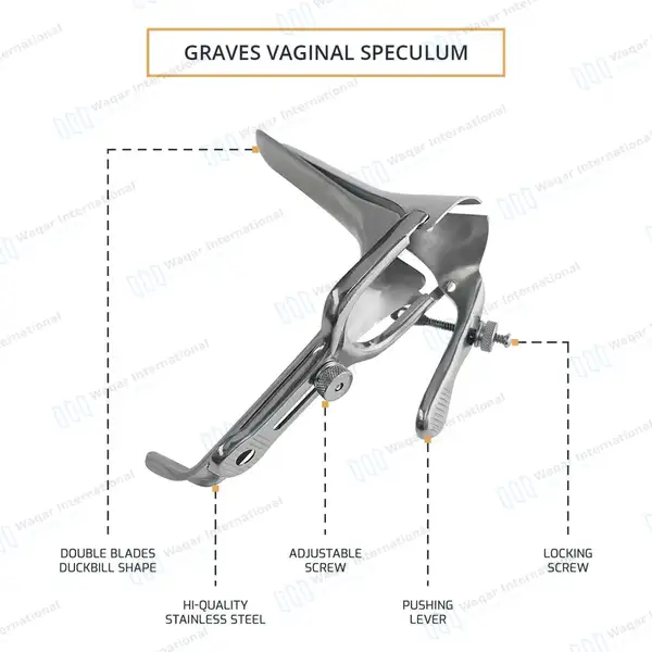 4 Graves Vaginal Speculum Small, Medium, Large & X-Large - surgical instruments manufactured by Waqar International, Sialkot - view 4