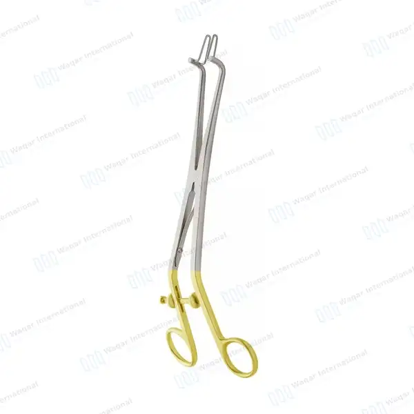 Kogan Endocervical Speculum 9.50″ (24.1cm) with Gold Offset Handle - surgical instruments manufactured by Waqar International, Sialkot - view 2