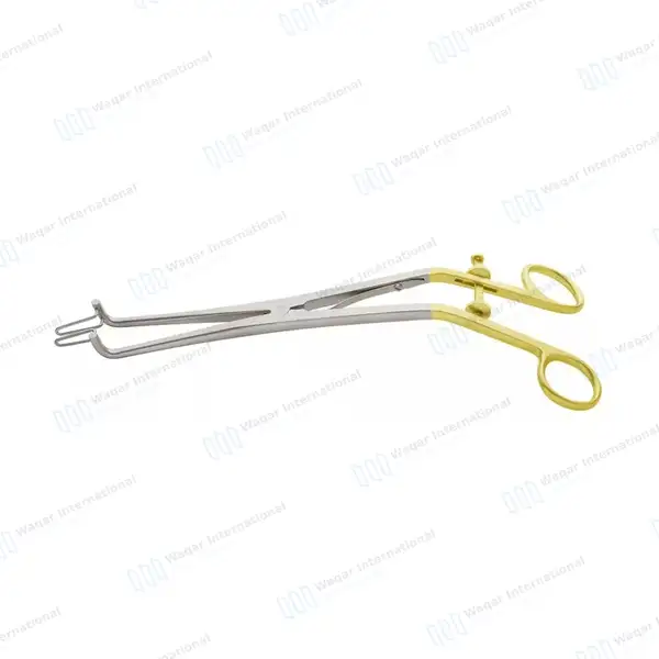 Kogan Endocervical Speculum 9.50″ (24.1cm) with Gold Offset Handle - surgical instruments manufactured by Waqar International, Sialkot - view 3