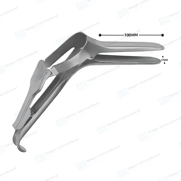 Semm Vaginal Speculum Medium 100mmx17mm - surgical instruments manufactured by Waqar International, Sialkot - view 3