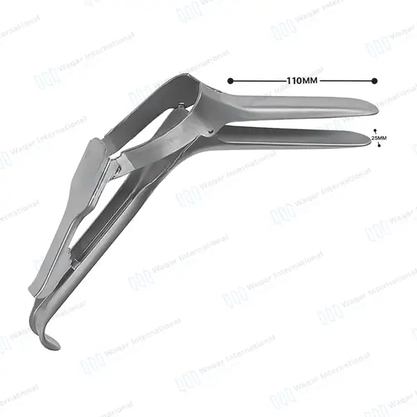 Semm Vaginal Speculum Large 110mmx25mm - surgical instruments manufactured by Waqar International, Sialkot - view 3