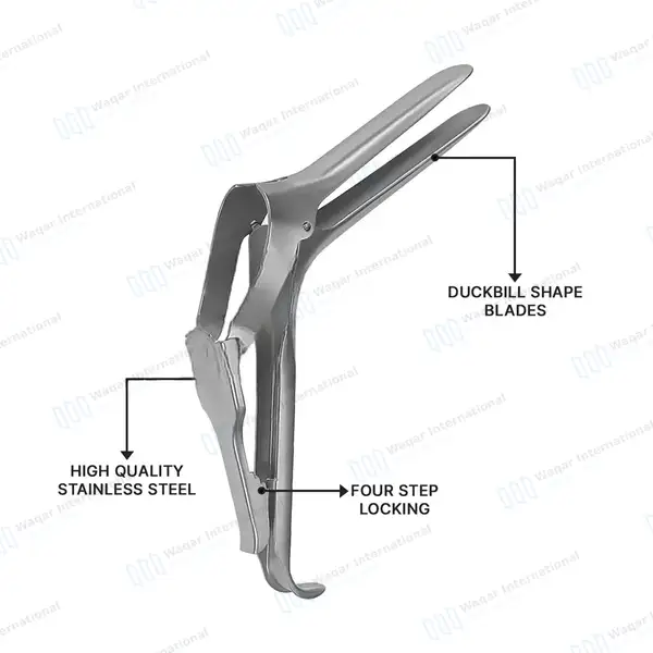 Semm Vaginal Speculum Large 110mmx25mm - surgical instruments manufactured by Waqar International, Sialkot - view 4