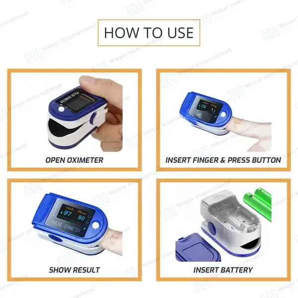 Finger Tip Pulse Oximeter SpO2 Oxygen Saturation Monitor - surgical instruments manufactured by Waqar International, Sialkot - view 4