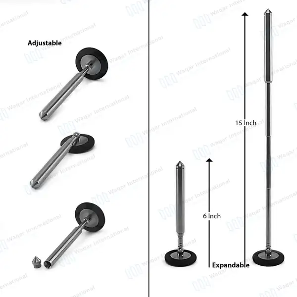 Babinski Reflex Hammer with Telescoping Metal Handle - surgical instruments manufactured by Waqar International, Sialkot - view 4