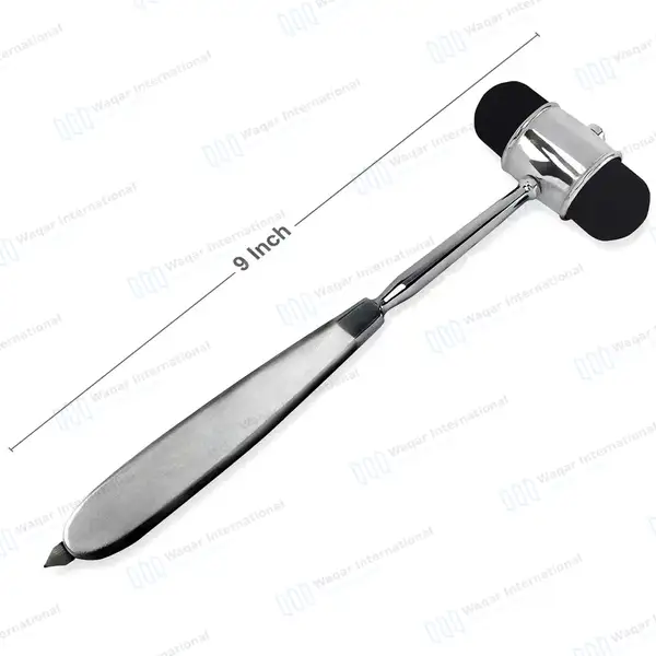 Dejerine Percussion Hammer 9″ with Needle - surgical instruments manufactured by Waqar International, Sialkot - view 3