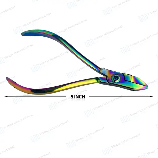5 Rainbow 3 Prong Dental Aderer Plier Set 5″ - surgical instruments manufactured by Waqar International, Sialkot - view 3
