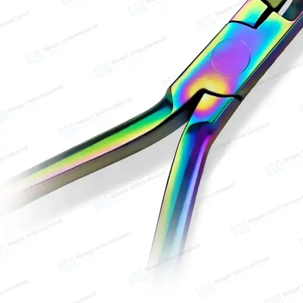 Rainbow Hard Wire Cutter 15 Degree Curved Orthodontic Plier - surgical instruments manufactured by Waqar International, Sialkot - view 5