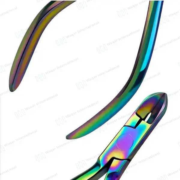 Rainbow Hard Wire Cutter 15 Degree Curved Orthodontic Plier - surgical instruments manufactured by Waqar International, Sialkot - view 7