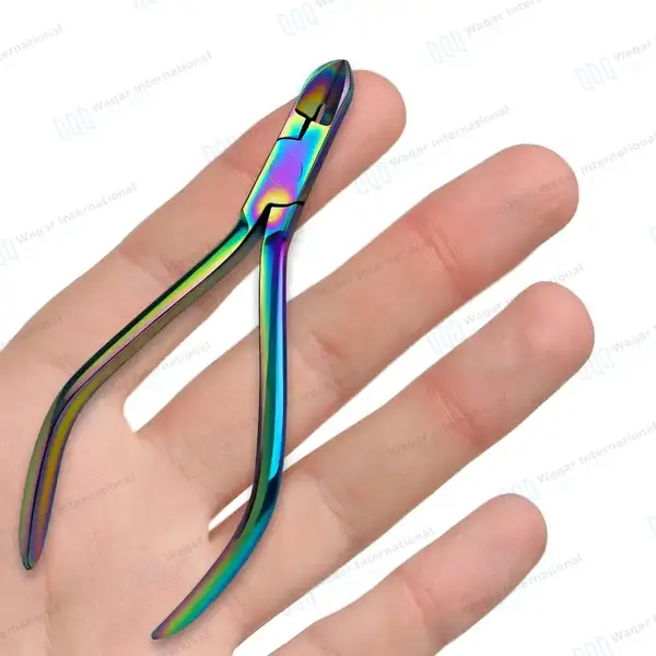Rainbow Hard Wire Cutter 15 Degree Curved Orthodontic Plier - surgical instruments manufactured by Waqar International, Sialkot - view 8