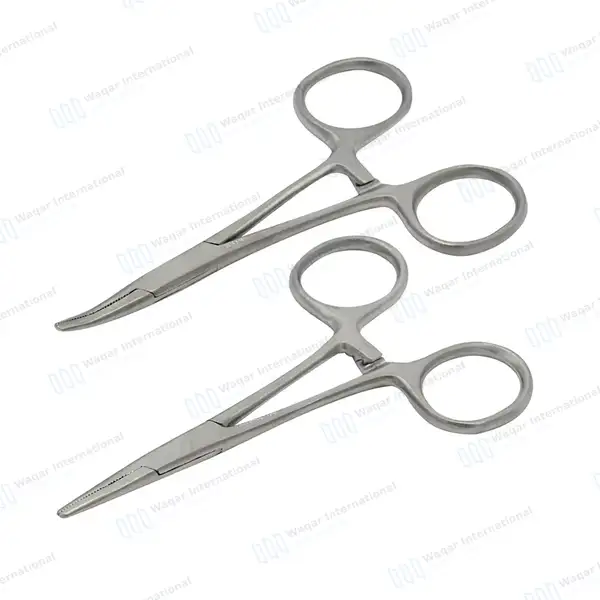2 Hartmann Mosquito Forceps Set 3.5″ Straight & Curved - surgical instruments manufactured by Waqar International, Sialkot - view 2
