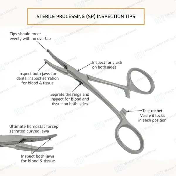 2 Hartmann Mosquito Forceps Set 3.5″ Straight & Curved - surgical instruments manufactured by Waqar International, Sialkot - view 8