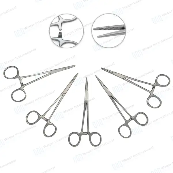 5 Pcs Hartmann Mosquito Hemostat Forceps Set 3.5″ Straight - surgical instruments manufactured by Waqar International, Sialkot - view 2