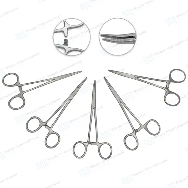 5 Pcs Hartmann Mosquito Hemostat Forceps Set 3.5″ Curved - surgical instruments manufactured by Waqar International, Sialkot - view 2