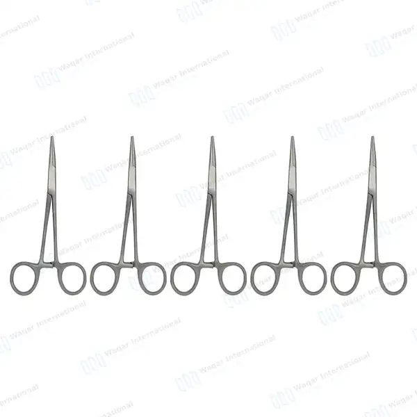 5 Pcs Hartmann Mosquito Hemostat Forceps Set 3.5″ Curved - surgical instruments manufactured by Waqar International, Sialkot - view 3