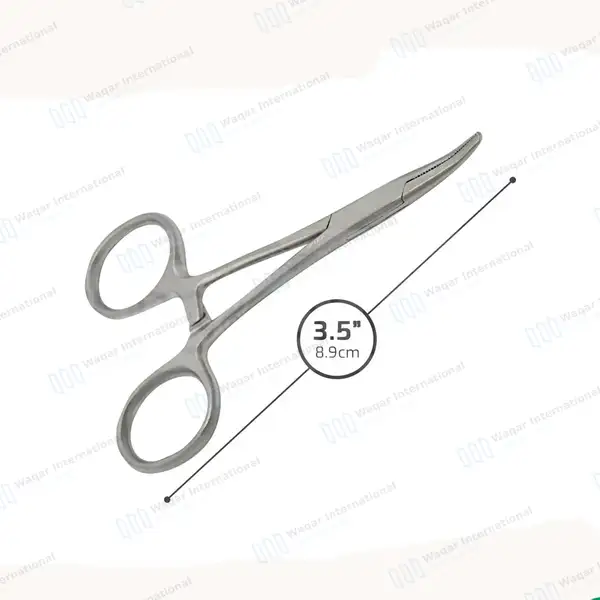 5 Pcs Hartmann Mosquito Hemostat Forceps Set 3.5″ Curved - surgical instruments manufactured by Waqar International, Sialkot - view 4