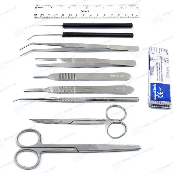 10 Pcs Dissecting Student Kit with Carrying Pouch - surgical instruments manufactured by Waqar International, Sialkot - view 3
