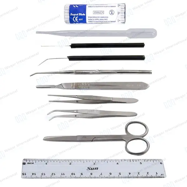 9 Pcs Dissecting Student Kit with Carrying Case AB1025 - surgical instruments manufactured by Waqar International, Sialkot - view 4
