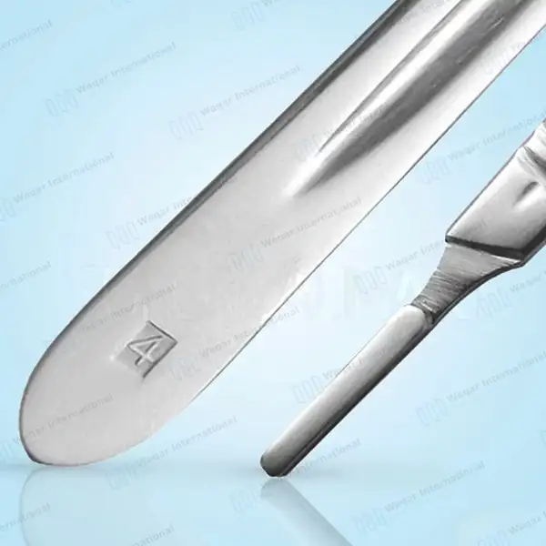 10 Sterile Surgical Blades #25 with Scalpel Knife Handle #4 - surgical instruments manufactured by Waqar International, Sialkot - view 2