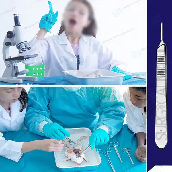 10 Sterile Surgical Blades #11 with Scalpel Knife Handle #3 - surgical instruments manufactured by Waqar International, Sialkot - view 5