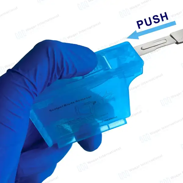 No-Touch Scalpel Blade Remover Box Holds Up to 100 Blades - surgical instruments manufactured by Waqar International, Sialkot - view 2