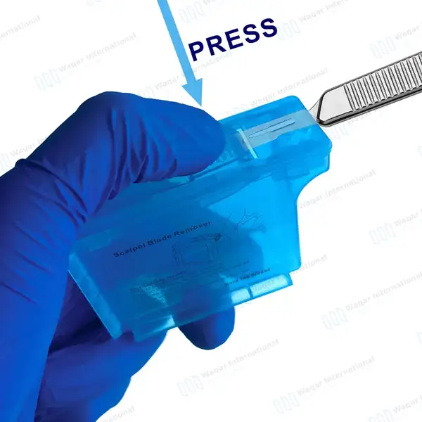 No-Touch Scalpel Blade Remover Box Holds Up to 100 Blades - surgical instruments manufactured by Waqar International, Sialkot - view 3