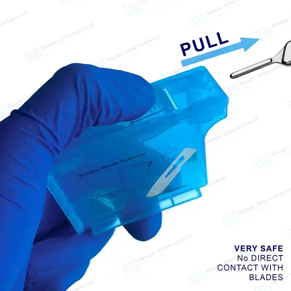 No-Touch Scalpel Blade Remover Box Holds Up to 100 Blades - surgical instruments manufactured by Waqar International, Sialkot - view 4