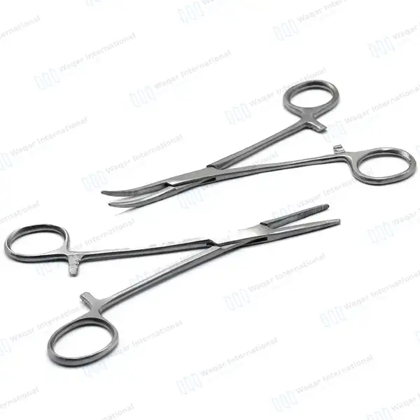 2 Kelly Hemostat Forceps 6.25″ Straight Curved Fishing Plier - surgical instruments manufactured by Waqar International, Sialkot - view 2