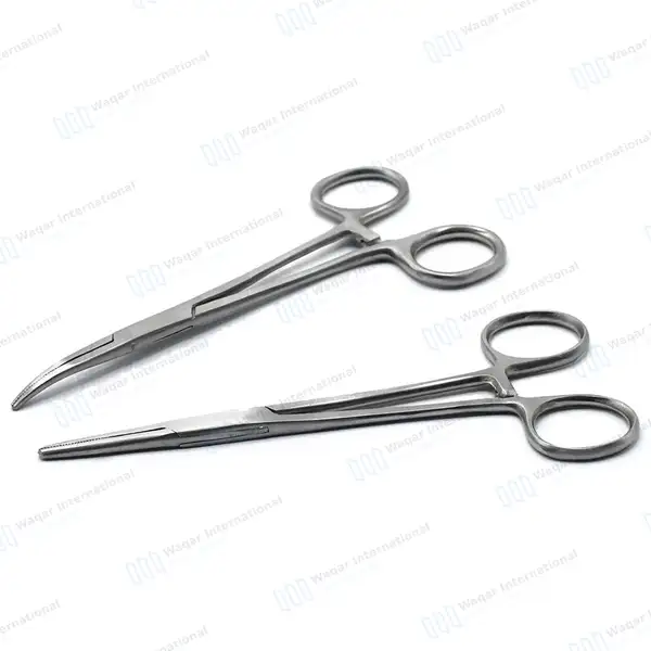 2 Kelly Hemostat Forceps 6.25″ Straight Curved Fishing Plier - surgical instruments manufactured by Waqar International, Sialkot - view 3