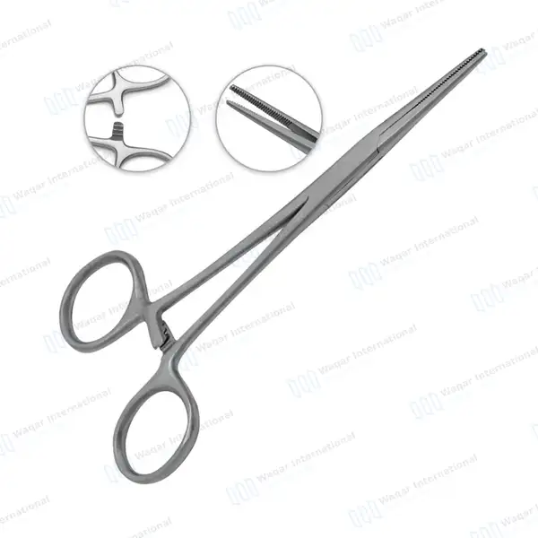 10 Kelly Hemostat Forceps 5.5″ Set Straight - surgical instruments manufactured by Waqar International, Sialkot - view 2