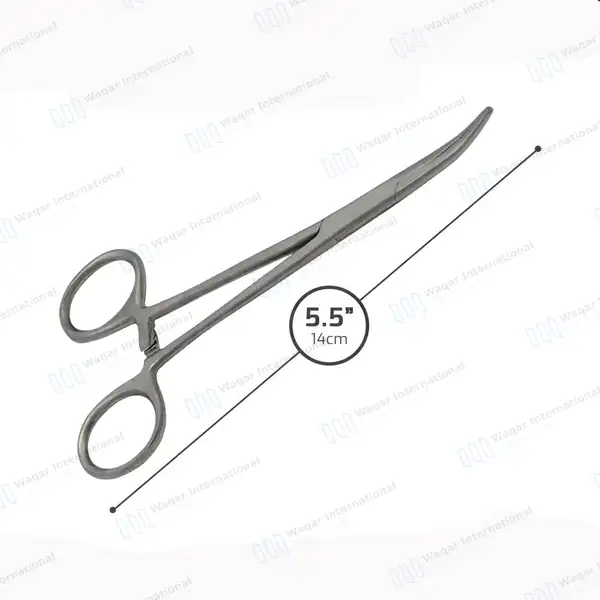 10 Kelly Hemostat Forceps 5.5″ Set Curved - surgical instruments manufactured by Waqar International, Sialkot - view 3
