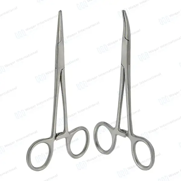2 Crile Hemostat Forceps 5.5″ Straight & Curved - surgical instruments manufactured by Waqar International, Sialkot - view 2