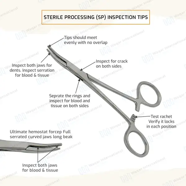 2 Crile Hemostat Forceps 5.5″ Straight & Curved - surgical instruments manufactured by Waqar International, Sialkot - view 7
