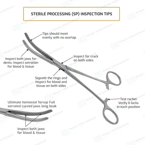 Rochester Pean Hemostat Forceps 6.25″ Curved - surgical instruments manufactured by Waqar International, Sialkot - view 7