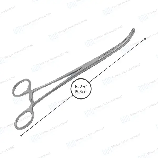 2 Rochester Pean Hemostat Forceps 6.25″ Straight & Curved - surgical instruments manufactured by Waqar International, Sialkot - view 3