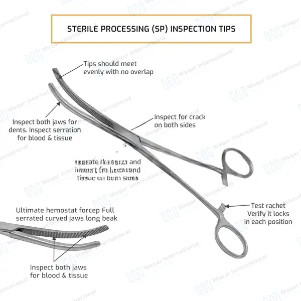 Fishing Hemostat 7.25″ Curved Pean Forceps Locking Clamps - surgical instruments manufactured by Waqar International, Sialkot - view 7
