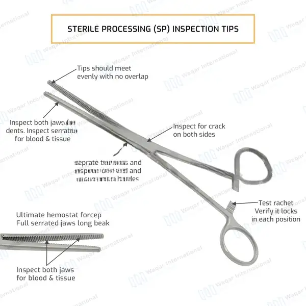 Fishing Hemostat Forceps 8″ Straight Locking Clamps - surgical instruments manufactured by Waqar International, Sialkot - view 7