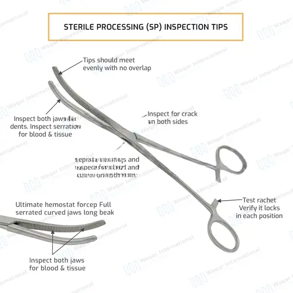 Fishing Hemostat Forceps 8″ Curved Pean Locking Clamps - surgical instruments manufactured by Waqar International, Sialkot - view 6