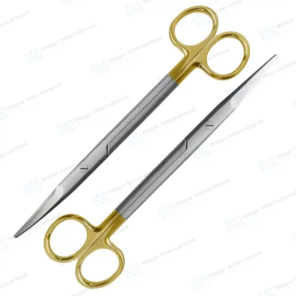 Set of 2 Pcs Tc Mayo Scissors 8″ Straight & Curved - surgical instruments manufactured by Waqar International, Sialkot - view 2