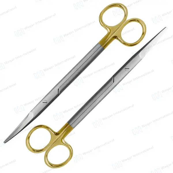 Set of 2 Pcs Tc Mayo Scissors 9″ Straight & Curved - surgical instruments manufactured by Waqar International, Sialkot - view 2