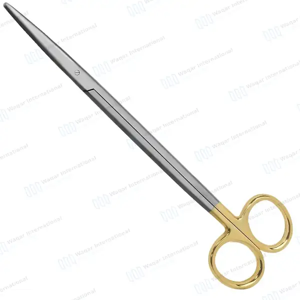TC Metzenbaum Dissecting Scissors 11″ (27.9cm) Straight Gold Handle - surgical instruments manufactured by Waqar International, Sialkot - view 2