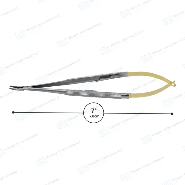 TC Castroviejo Needle Holder 7″ Curved - surgical instruments manufactured by Waqar International, Sialkot - view 3