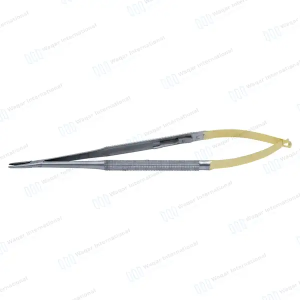 TC Castroviejo Needle Holder 5.5″ Straight with Lock - surgical instruments manufactured by Waqar International, Sialkot - view 3