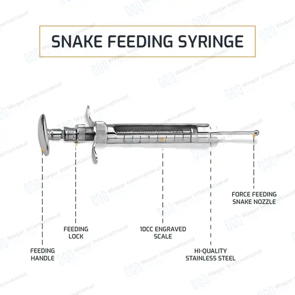 Reptile Snake Feeder Feeding Syringe 10cc - veterinary instruments manufactured by Waqar International, Sialkot - view 2