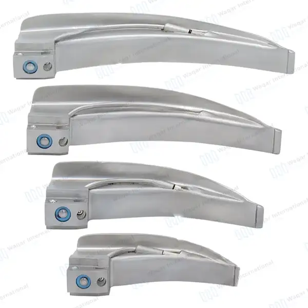 4 Pcs Macintosh Laryngoscope Set with Handle - surgical instruments manufactured by Waqar International, Sialkot - view 5
