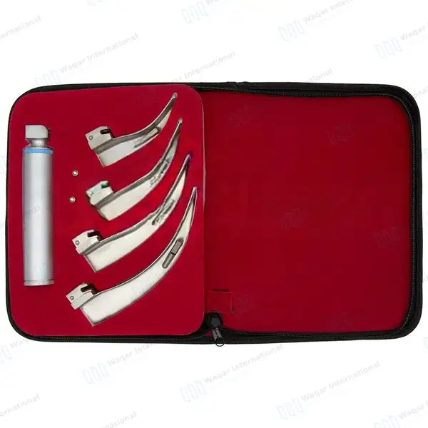4 Pcs Macintosh Laryngoscope Set with Handle - surgical instruments manufactured by Waqar International, Sialkot - view 7