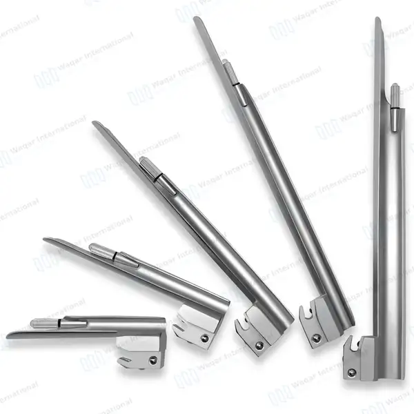11 Pcs Conventional Macintosh & Miller Combo Laryngoscope Set - surgical instruments manufactured by Waqar International, Sialkot - view 2